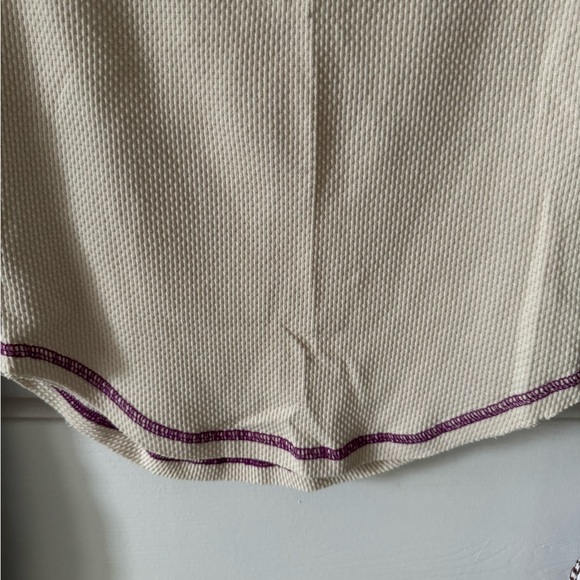 Free People Top, XS, Tan and Burgundy Stitching, Long Sleeves, Raglan NWOT - Picture 4 of 15